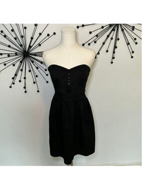 BeBop Black Strapless Sweetheart Mini Dress Size Medium